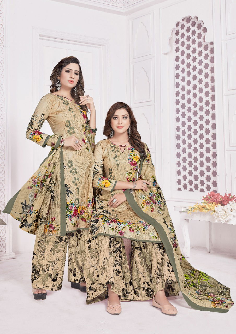 mishri plazzo vol 6 Lateast Fancy Festivel Wear  Designer Pure Cotton Printed Dress Material